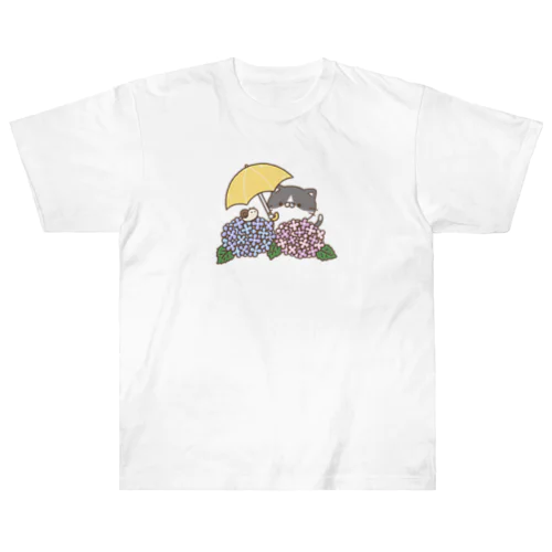 紫陽花とHACHI ヘビーウェイトTシャツ