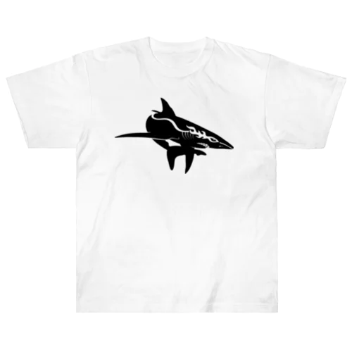racing shark_No.002_BK ヘビーウェイトTシャツ