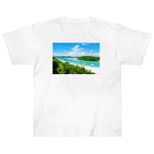 石垣島の絶景・川平湾 ヘビーウェイトTシャツ