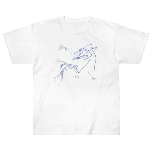 ヒクイドリとペンギンの骨 Heavyweight T-Shirt