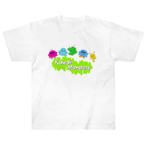 Kawaii Monsters | グリーンロゴ ver. ヘビーウェイトTシャツ