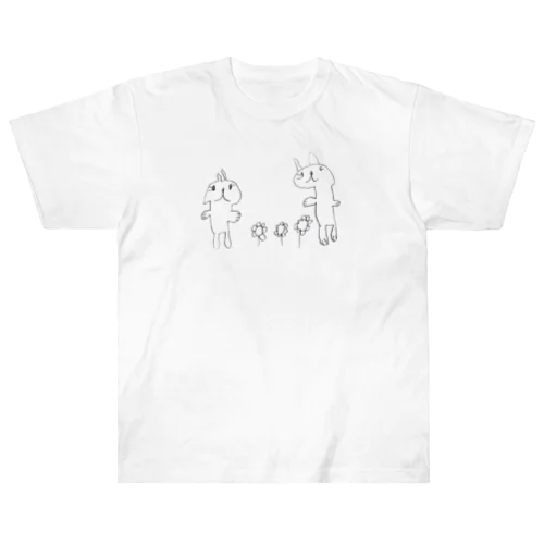 うさぎとおはな ヘビーウェイトTシャツ