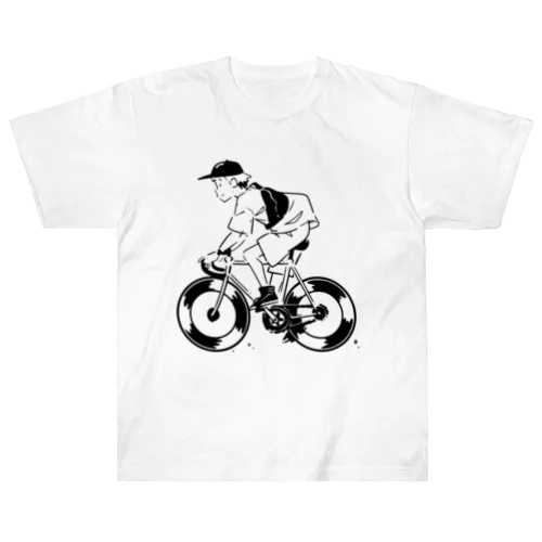 ピストバイクでポタリング ヘビーウェイトTシャツ