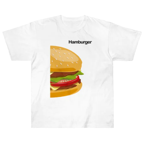 Big Humburger--大きいハンバーガー- ヘビーウェイトTシャツ