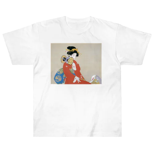 Ukiyoe  浮世絵　上村松園・鼓の音 ヘビーウェイトTシャツ