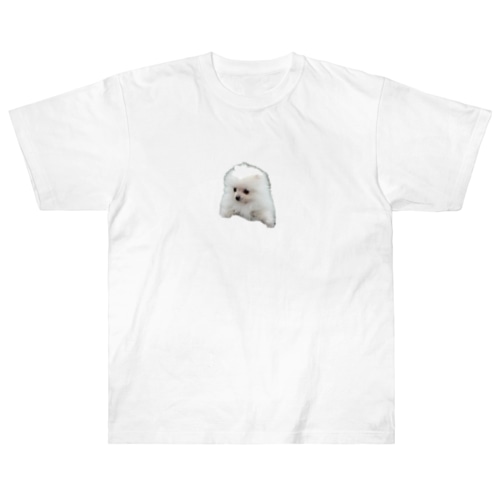 前を向くポメラニアン Heavyweight T-Shirt