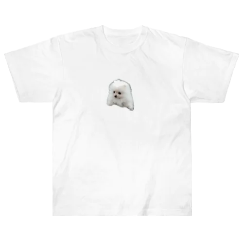 前を向くポメラニアン Heavyweight T-Shirt