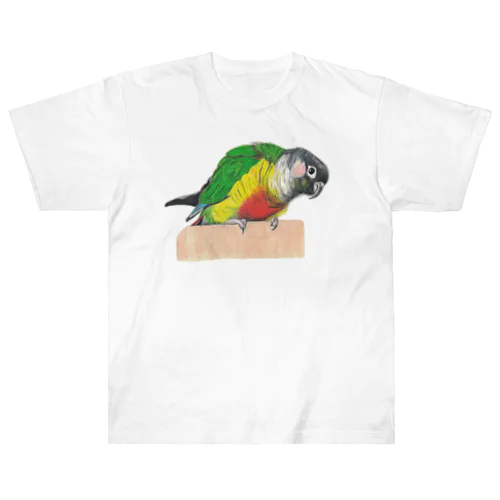 [森図鑑] ウロコインコA 前向き ヘビーウェイトTシャツ