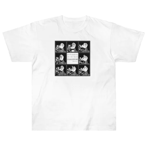 ウサギ好き　シロツメクサとうさぎ Heavyweight T-Shirt