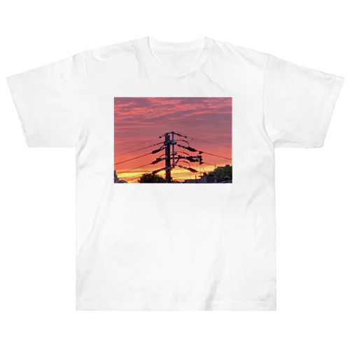 sunset, my town ヘビーウェイトTシャツ