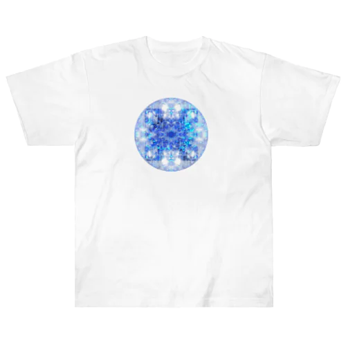 Blue graphics(circle) Heavyweight T-Shirt