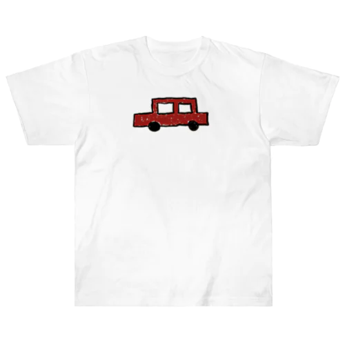 赤い車 ヘビーウェイトTシャツ