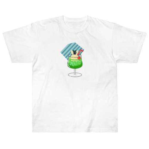 シュワシュワ　ウエネコさん Heavyweight T-Shirt