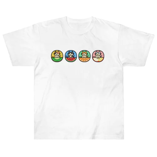 くだものねこ ヘビーウェイトTシャツ