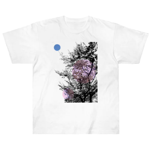 蒼点と桜 Heavyweight T-Shirt