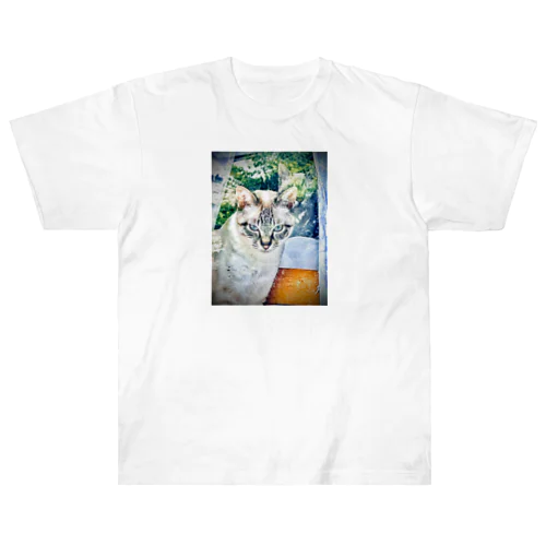 保護猫のカムイ君 Heavyweight T-Shirt