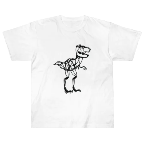 【針金細工】恐竜Tシャツ ヘビーウェイトTシャツ