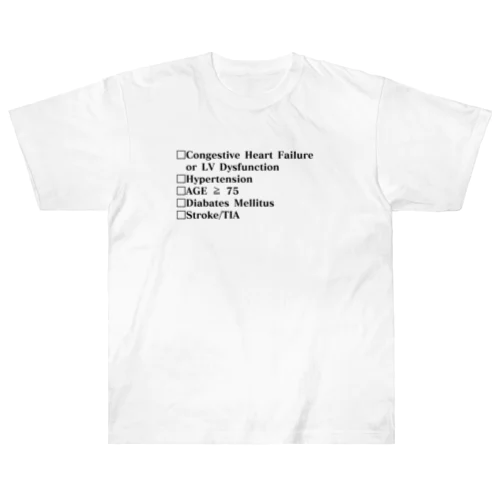 CHADS2チェックリスト Heavyweight T-Shirt