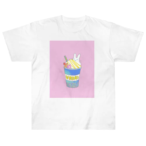 うさぎcafeーブルーハワイー ヘビーウェイトTシャツ