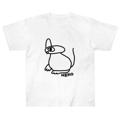 みくりやねこ(しろ) ヘビーウェイトTシャツ