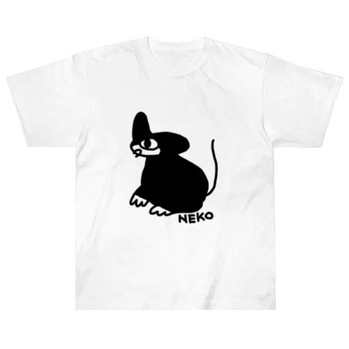 みくりやねこ(くろ) ヘビーウェイトTシャツ