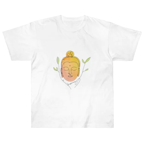 Compassion Buddha -オレンジ- Heavyweight T-Shirt