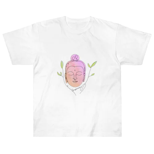 Compassion Buddha -ピンク- Heavyweight T-Shirt