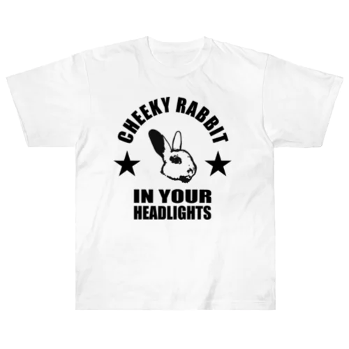 CR015_CheekyRabbit_headlights Heavyweight T-Shirt