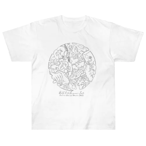 金魚たちの夏祭り 2022モノクロモデル Heavyweight T-Shirt