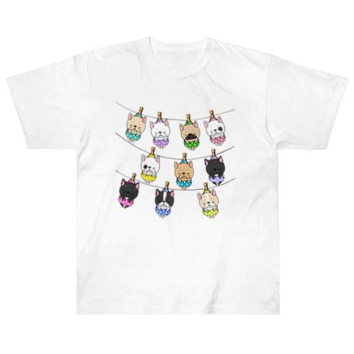 干されちゃったフレブルちゃん。 ヘビーウェイトTシャツ