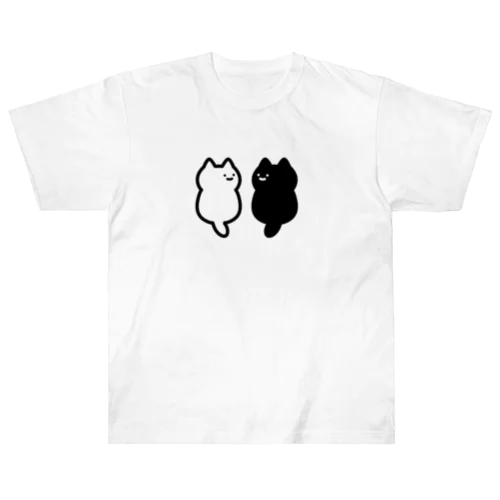 正面のわからないねこ Heavyweight T-Shirt