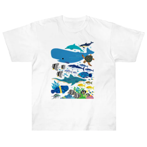 小笠原の海洋生物(背景なし) ヘビーウェイトTシャツ