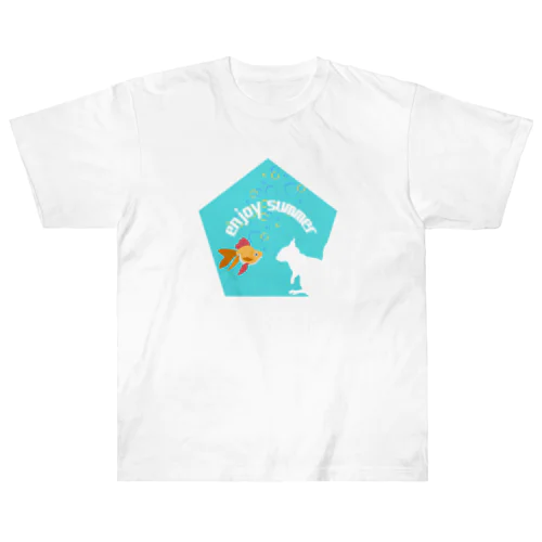 りすと金魚がはじめまして！！(summer.ver) Heavyweight T-Shirt