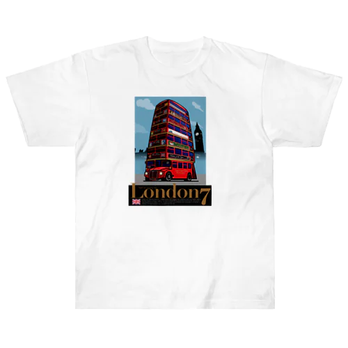 ロンドン7バス Heavyweight T-Shirt