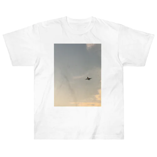帰省する飛行機 Heavyweight T-Shirt