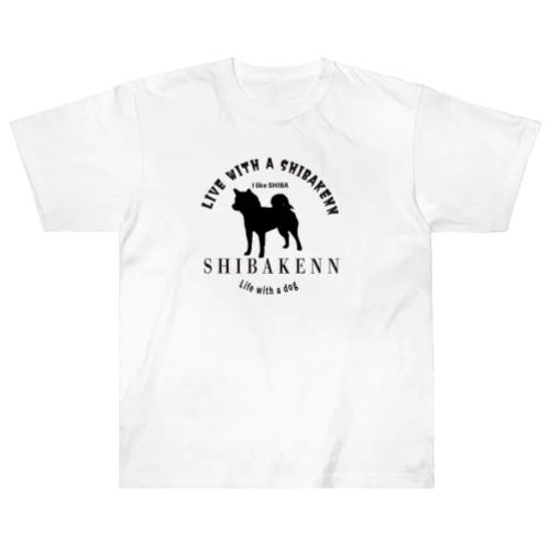 柴犬のロゴ Heavyweight T-Shirt