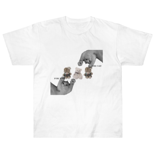 猫 熊 猫 ぬいぐるみ Heavyweight T-Shirt