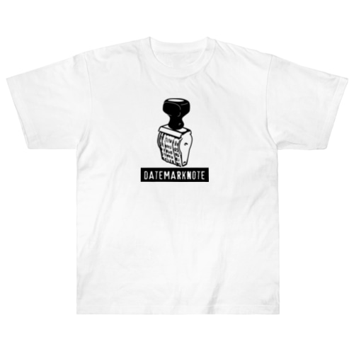 datemarknote stamp logo Heavyweight T-Shirt