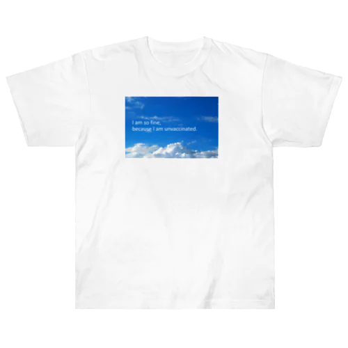 blue sky / unvaccinated ヘビーウェイトTシャツ