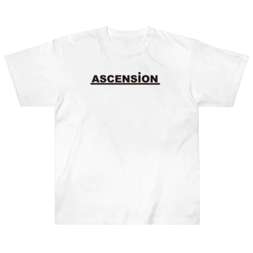 アセンション（ASCENSION）黒文字 Heavyweight T-Shirt