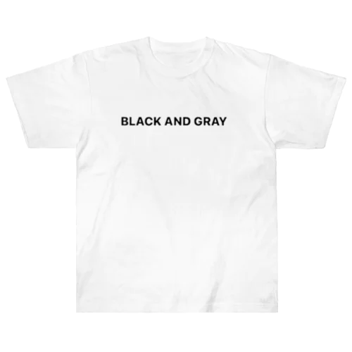 BLACK AND GRAY Heavyweight T-Shirt