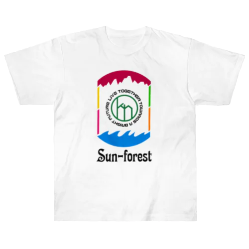 虹色sun-forest Heavyweight T-Shirt