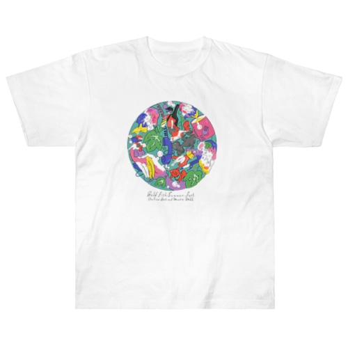 【シャツinモデル】金魚たちの夏祭り2022カラー Heavyweight T-Shirt