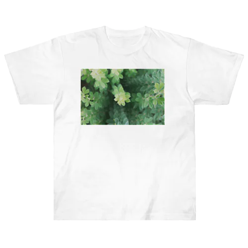 花壇の植物 ヘビーウェイトTシャツ