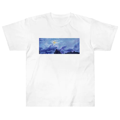 June.12.19:45.暮れの月 Heavyweight T-Shirt