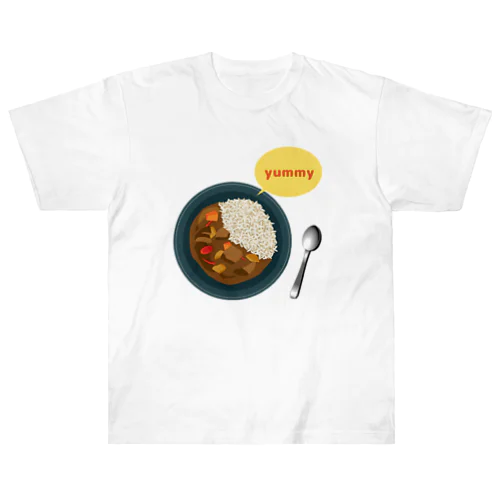 カレーは飲み物です！というくらいにカレーが好きな人のグッズ。 Heavyweight T-Shirt