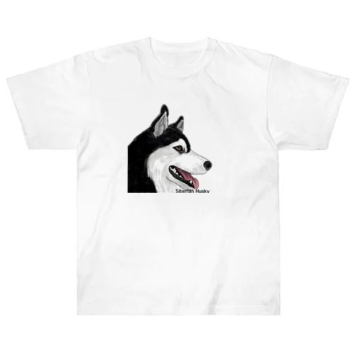 シベリアンハスキー(Siberian husky) Heavyweight T-Shirt