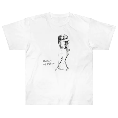 ムンク「死と乙女」 Heavyweight T-Shirt