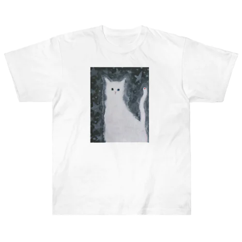 猫とテントウムシ Heavyweight T-Shirt