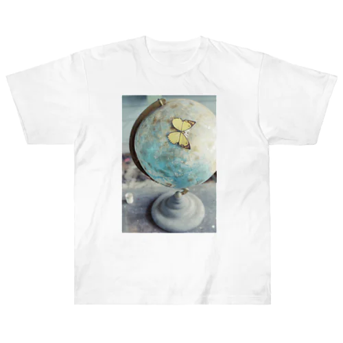 廃校の地球儀 ヘビーウェイトTシャツ